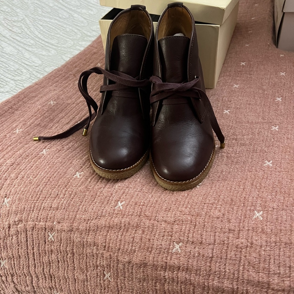 Coach Women's Burgundy Ankle Booties - Picture 4 of 9